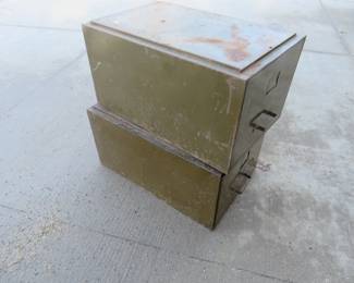 Lot 432. Two large metal filing cabinets with contents