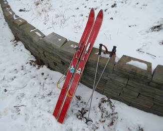 Lot 259. Champion Deluxe Junior Children's Skis and Poles