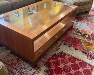 Stickley Glass Top Coffee Table