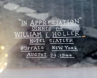 "In Appreciation" William Holler 1944 photo