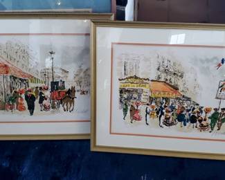 Urbain Huchet "Cafe du Dome, Paris" Circa 1970