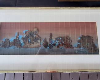 "Night Forest" watercolor & metal by Bing (Bingham Thayer)