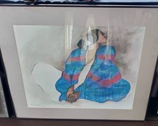 Woman In Blue 1977 Signed RC Gorman Lithograph