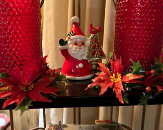 Santa bell 
Vintage candles 