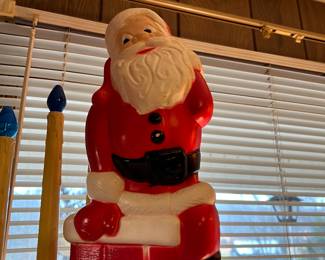 Santa in chimney blow mold 
