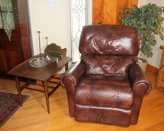 Recliner, Greta Grossman Walnut MCM End Tables for Bassett