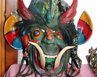 Vintage Mexican Festival Mask