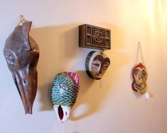Leather Mask, Bird Mask, African Kwele Mask