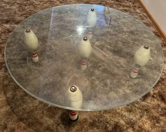 Custom bowling pin table