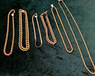 50% off - vintage gold costume chains