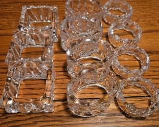 Crystal Napkin Ring Set 