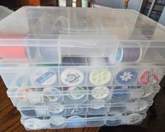 Bins of Sewing Thread