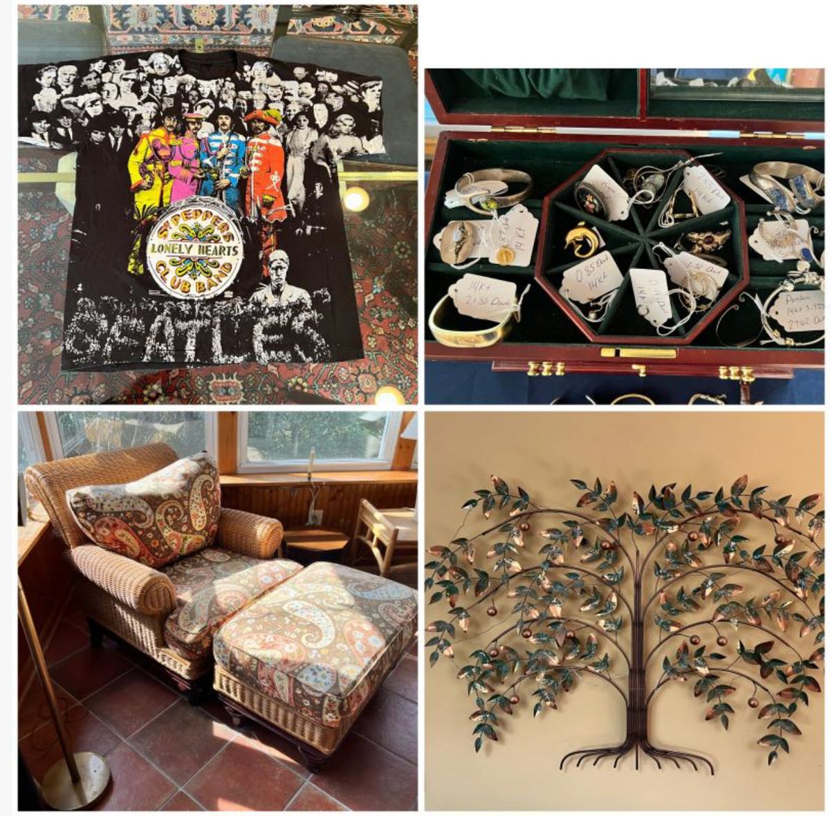 Vintage Clothing, Gold & Silver, MCM Home decor and furniture, collectibles, higher- end furniture, and so much more!