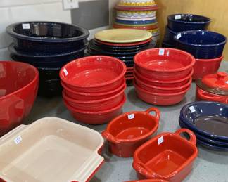 Red and blue Fiesta-ware