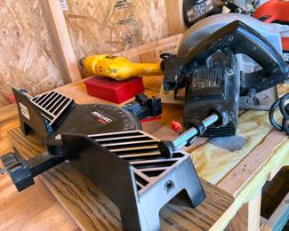 Woodworking supplies, tools
100+ drill bit set
Dolly
Craftsman miter
Black & Decker circular saw, handsaw
Delta circular table saw & miter combo
Basic household tools and supplies
Ladders, ShopVacs