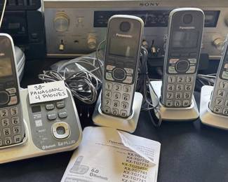 Electronics:
SONY stereo system (with radio)
Panasonic digital phones
Canon digital camera
Power Shot A570 digital camera
Schneider M-21CD, cassette, radio system
Vizio TV
Realistic stereo speakers