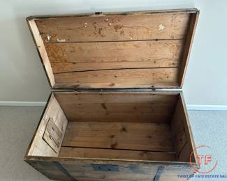 1800's Antique Dome Top Immigrant Trunk Hand-Dovetail