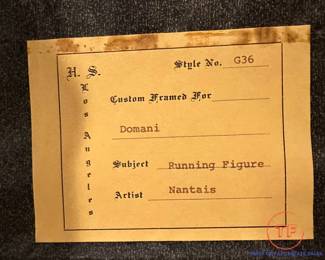 JEAN NANTAIS Signed Limited Edition Etching "Running Figure" 115/250