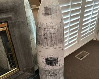 Signed Pencil Art - Fire Kiln Floor Vase