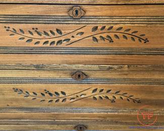 1870's EASTLAKE Spoon Carved Dresser with Cove-and-Pin Joint Drawers