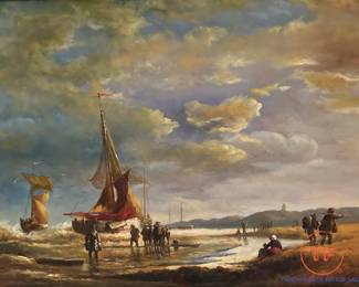 Original Oil on Canvas in Gold Gilt Frame