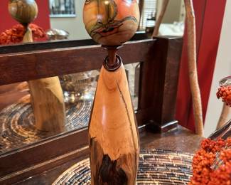 Hand Carved and Hand Painted Decanter "Gens d' En Face" #39