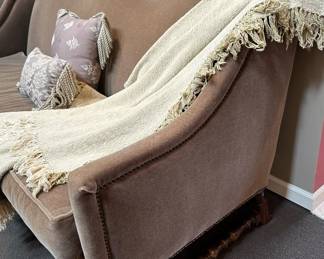 Vintage Crushed Velvet Sofa