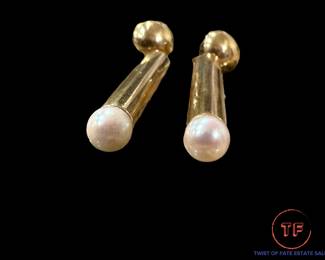 Ultra Fine 14K GOLD and Pearl Earrings