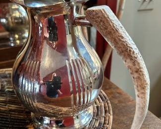 Vintage Horn Handled Water Pitcher