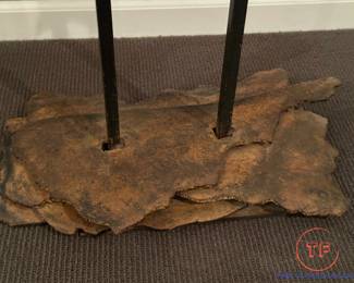 HELEN BROUGH Glass Sculpture on Metal Stand