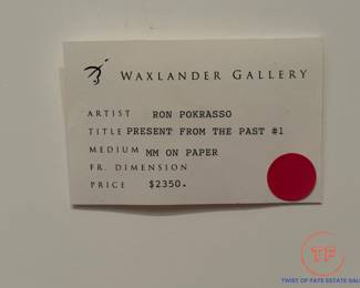 RON POKRASSO "Present from the Past #1" Mixed Media on Paper