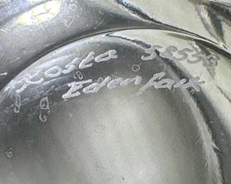KOSTA BODA Glass Bowl Signed Eden Falk