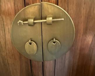 Chinese Two Door Cabinet with Brass Lock