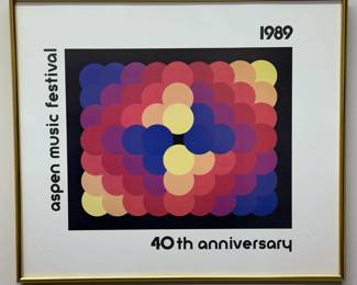 1989 Aspen Music Festival Framed Event Poster