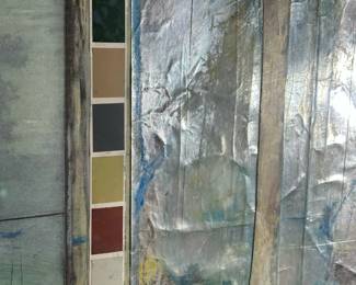 RON POKRASSO "Present from the Past #1" Mixed Media on Paper