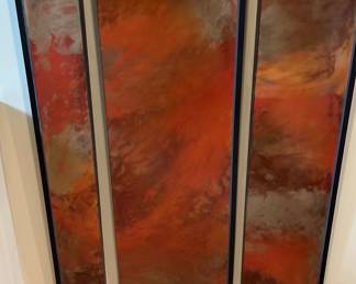 "Desert" Painting, Polyurethane, Raw Pigment, and Marbelino Clay on Panel by JUSTIN BELLER