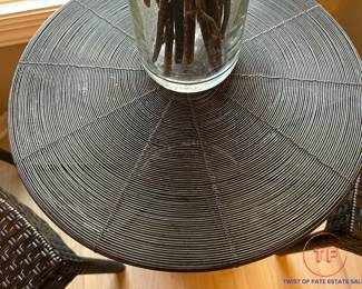 Vintage IRON Wire Hourglass Accent Side End Table