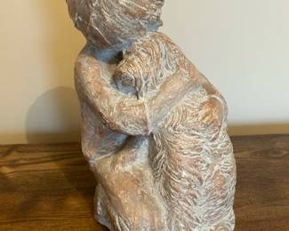 1972 AUSTIN PRODUCTIONS Boy Kneeling Hugging Dog