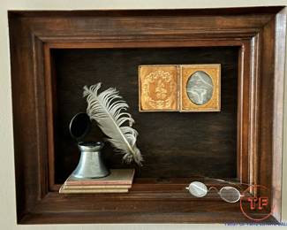 Family Heirloom Shadow Box Display with Tin Type