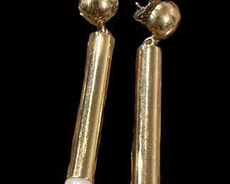 Ultra Fine 14K GOLD and Pearl Earrings
