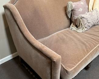 Vintage Crushed Velvet Sofa