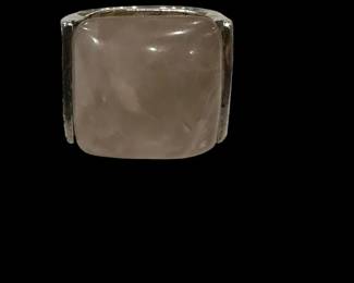 Large Sterling Silver with Quartz Ring