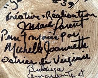 Hand Carved and Hand Painted Decanter "Gens d' En Face" #39