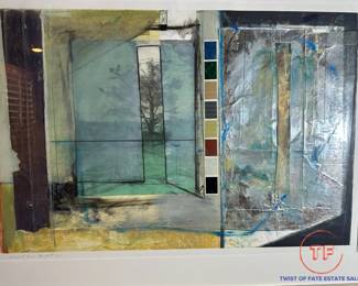 RON POKRASSO "Present from the Past #1" Mixed Media on Paper