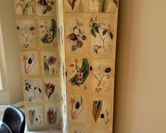 MAITLAND SMITH Hand Painted 3 Panel Room Screen