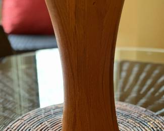 JENS QUISTGAARD for DANSK DESIGN Staved Teak Vase with Glass Insert