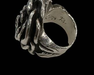 Handmade KING BABY Sterling Silver Rose Ring