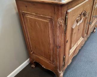 Antique French Provincial Style Sideboard Cabinet