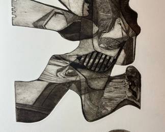 JEAN NANTAIS Signed Limited Edition Etching "Running Figure" 115/250