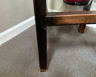 Welded Metal Etagere with Glass Shelves